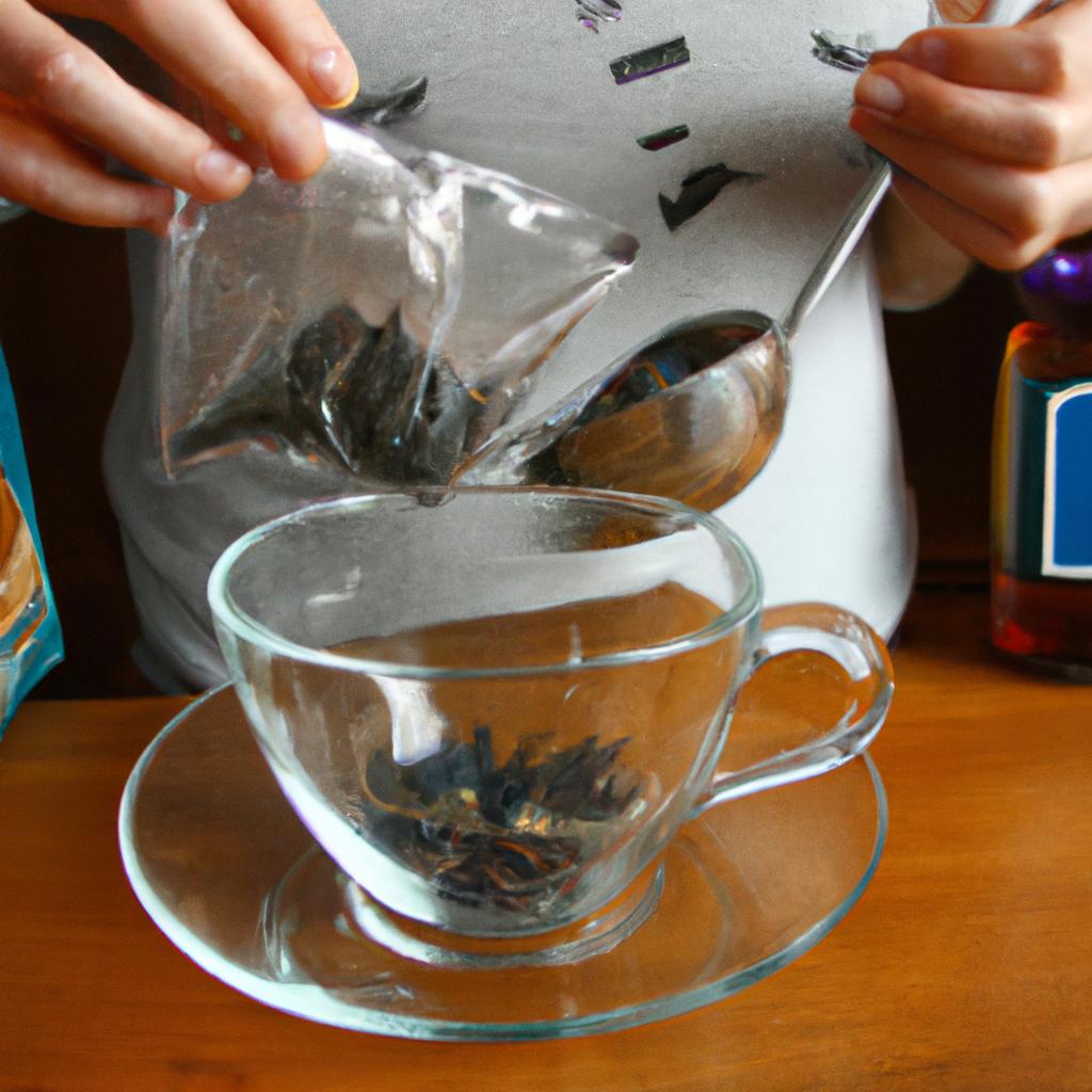 Person brewing herbal tea for asthma